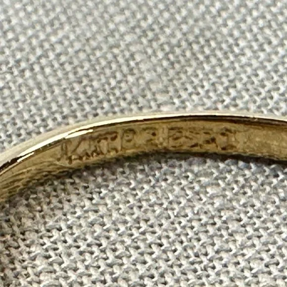 Vintage 14KGF Joseph Esposito Art Decor / Art Nouveau style Ring with Ruby - Picture 9 of 15